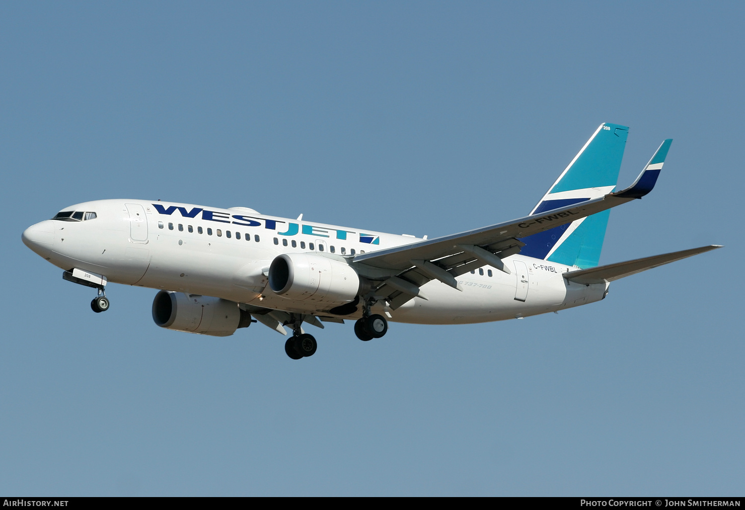 Aircraft Photo of C-FWBL | Boeing 737-7CT | WestJet | AirHistory.net #230307