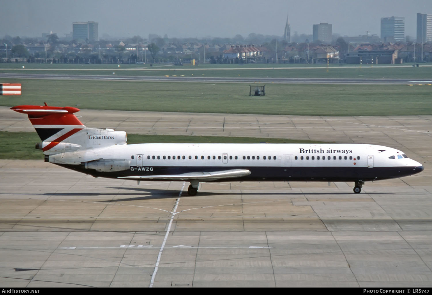 Aircraft Photo of G-AWZG | Hawker Siddeley HS-121 Trident 3B | British Airways | AirHistory.net #230598