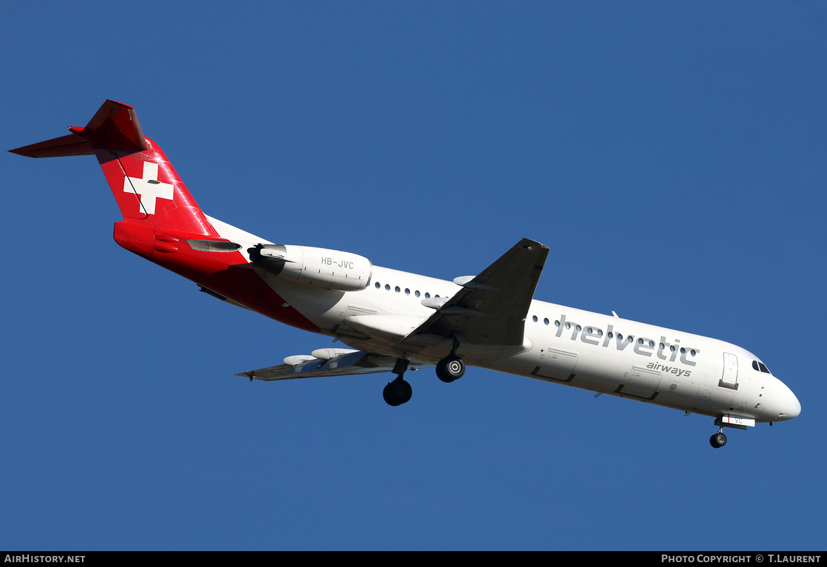 Aircraft Photo of HB-JVC | Fokker 100 (F28-0100) | Helvetic Airways | AirHistory.net #230608