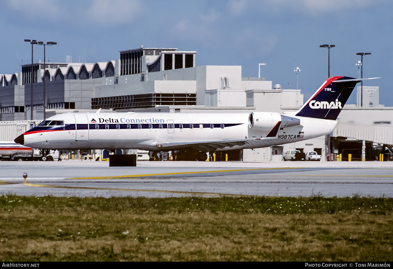 Aircraft Photo of N987CA | Bombardier CRJ-100ER (CL-600-2B19) | Delta Connection | AirHistory.net #230632