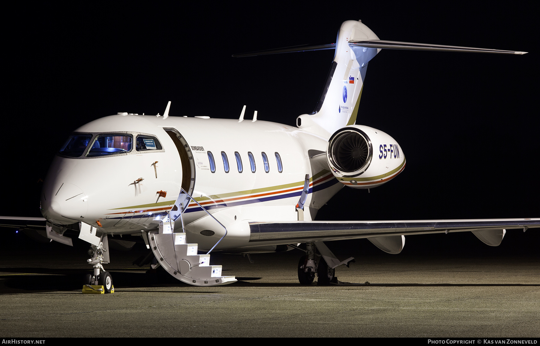 Aircraft Photo of S5-FUN | Bombardier Challenger 300 (BD-100-1A10) | Wetsus | AirHistory.net #230917
