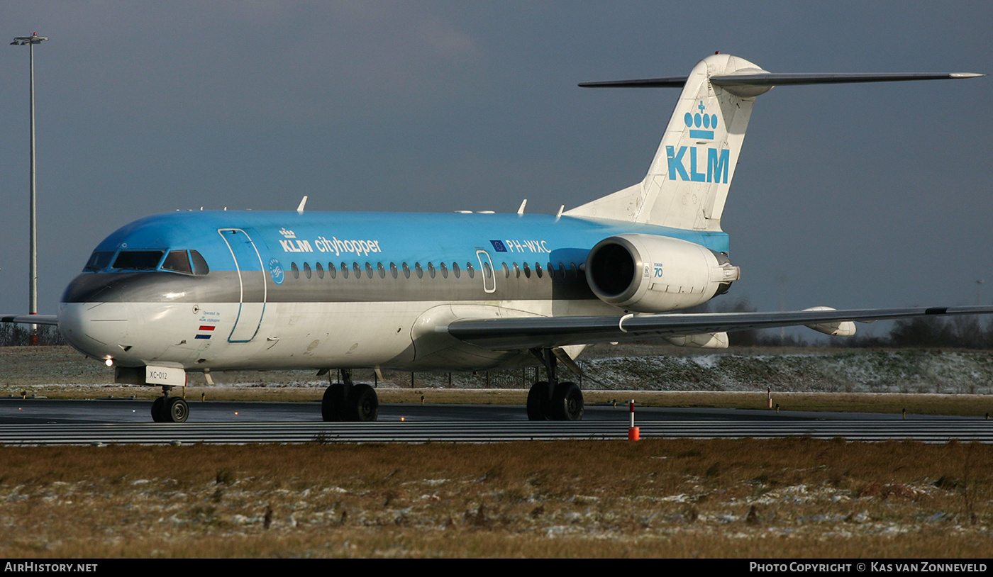 Aircraft Photo of PH-WXC | Fokker 70 (F28-0070) | KLM Cityhopper | AirHistory.net #230921