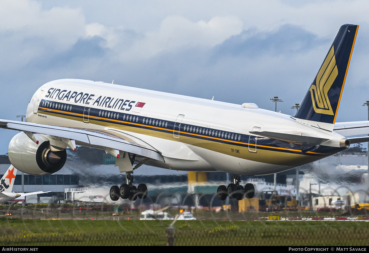 Aircraft Photo of 9V-SME | Airbus A350-941 | Singapore Airlines | AirHistory.net #230937