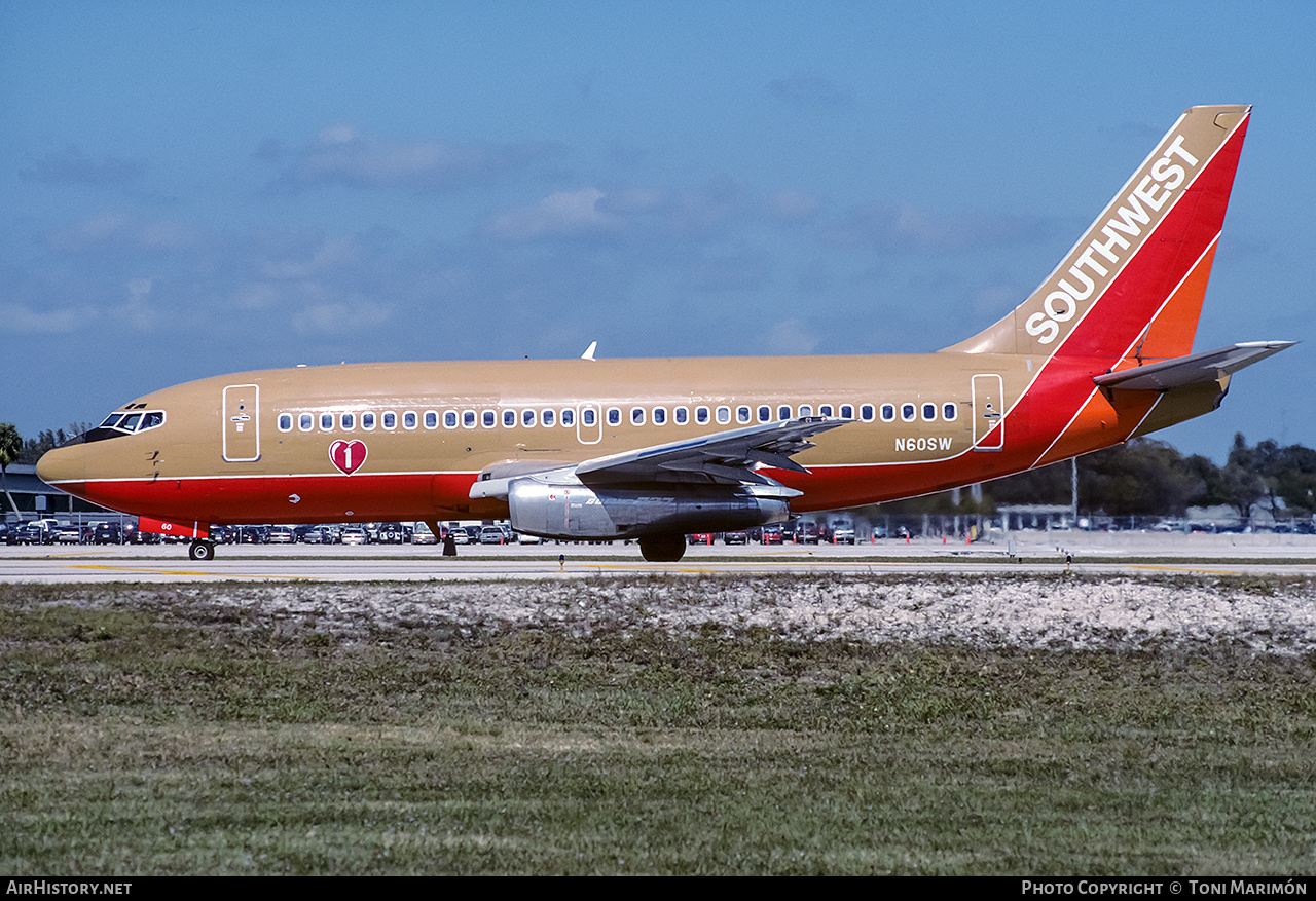 Aircraft Photo of N60SW | Boeing 737-2H4/Adv | Southwest Airlines | AirHistory.net #230942
