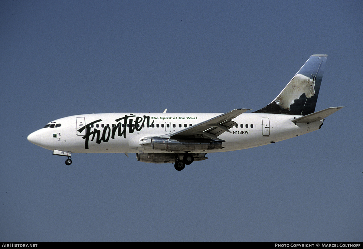 Aircraft Photo of N118RW | Boeing 737-2Y5/Adv | Frontier Airlines | AirHistory.net #230978