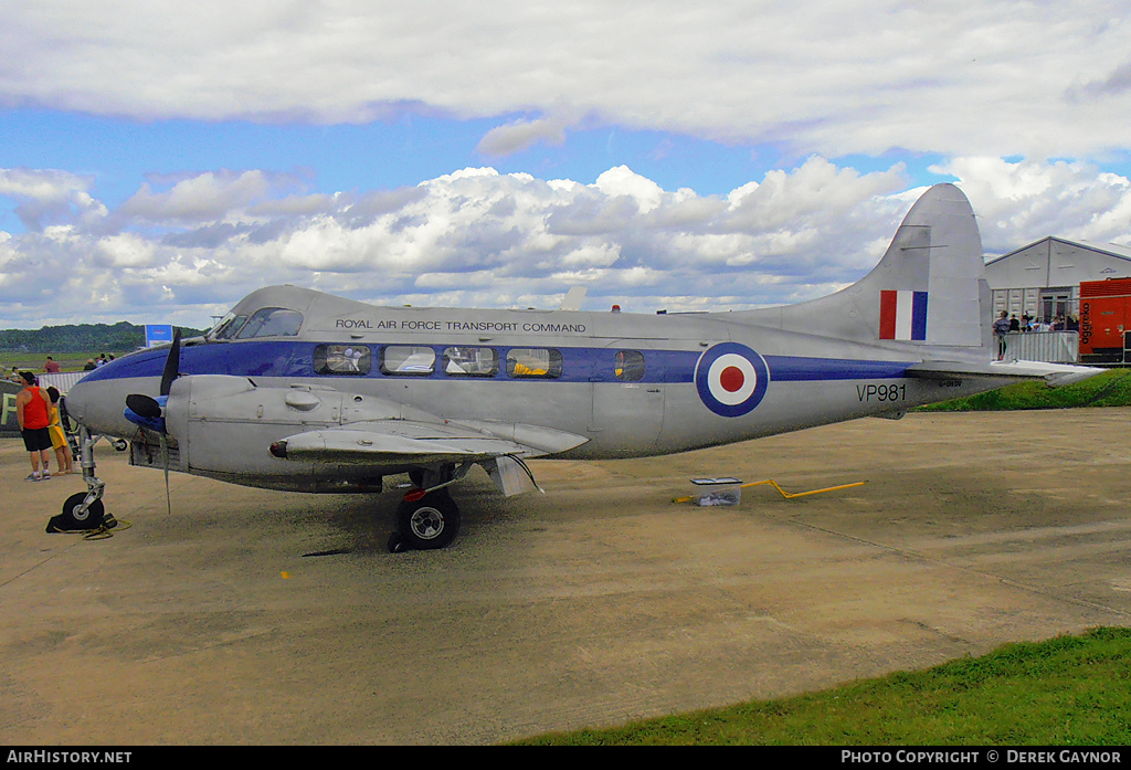 Aircraft Photo of G-DHDV / VP981 | De Havilland D.H. 104 Devon C2/2 | UK - Air Force | AirHistory.net #230980