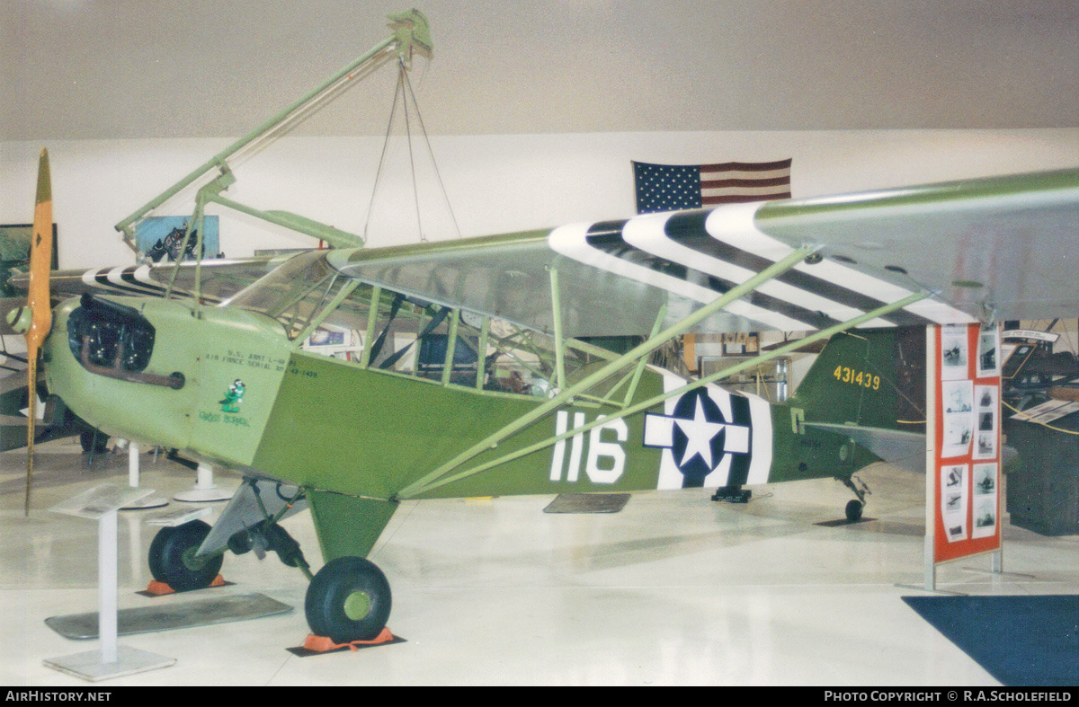 Aircraft Photo of N50364 / 431439 | Piper J-3C-65 Cub | USA - Army | AirHistory.net #231000