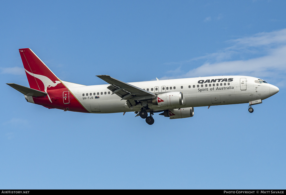 Aircraft Photo of VH-TJS | Boeing 737-476 | Qantas | AirHistory.net #231034