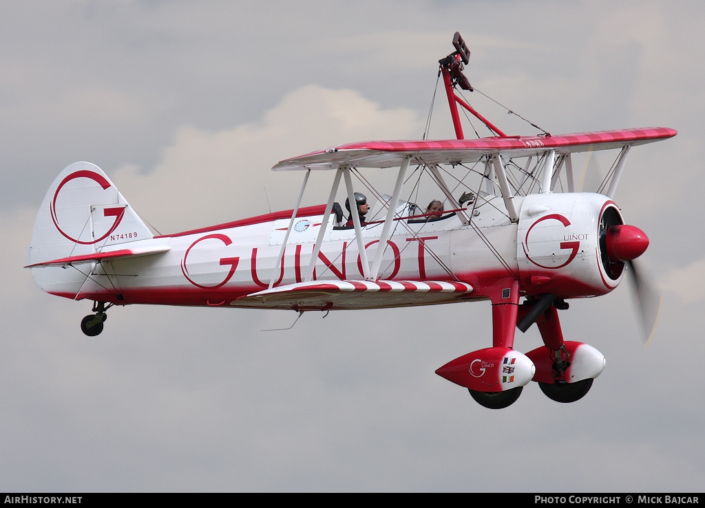 Aircraft Photo of N74189 | Stearman PT-17/R985 Kaydet (A75N1) | AirHistory.net #231100