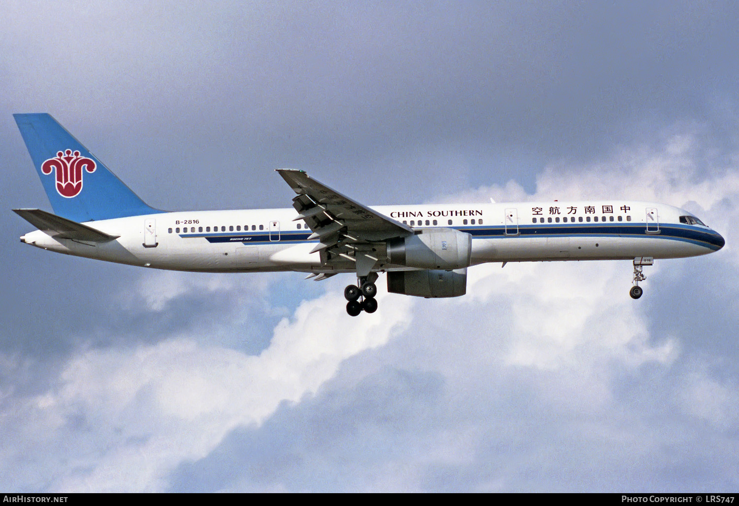 Aircraft Photo of B-2816 | Boeing 757-21B | China Southern Airlines | AirHistory.net #231191