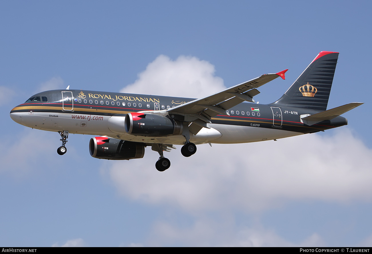 Aircraft Photo of JY-AYN | Airbus A319-132 | Royal Jordanian Airlines | AirHistory.net #231195