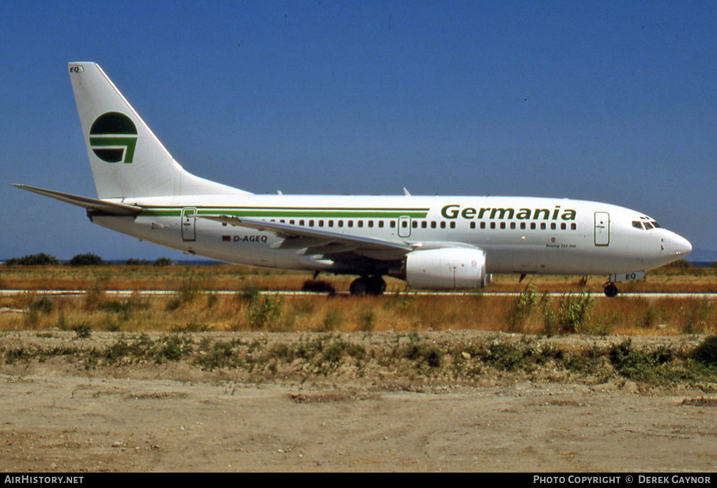 Aircraft Photo of D-AGEQ | Boeing 737-75B | Germania | AirHistory.net #231407