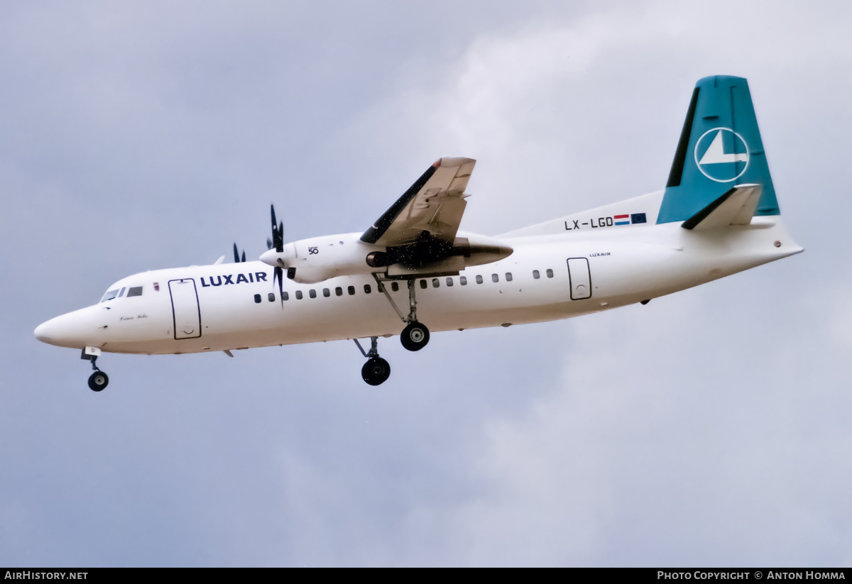 Aircraft Photo of LX-LGD | Fokker 50 | Luxair | AirHistory.net #231509