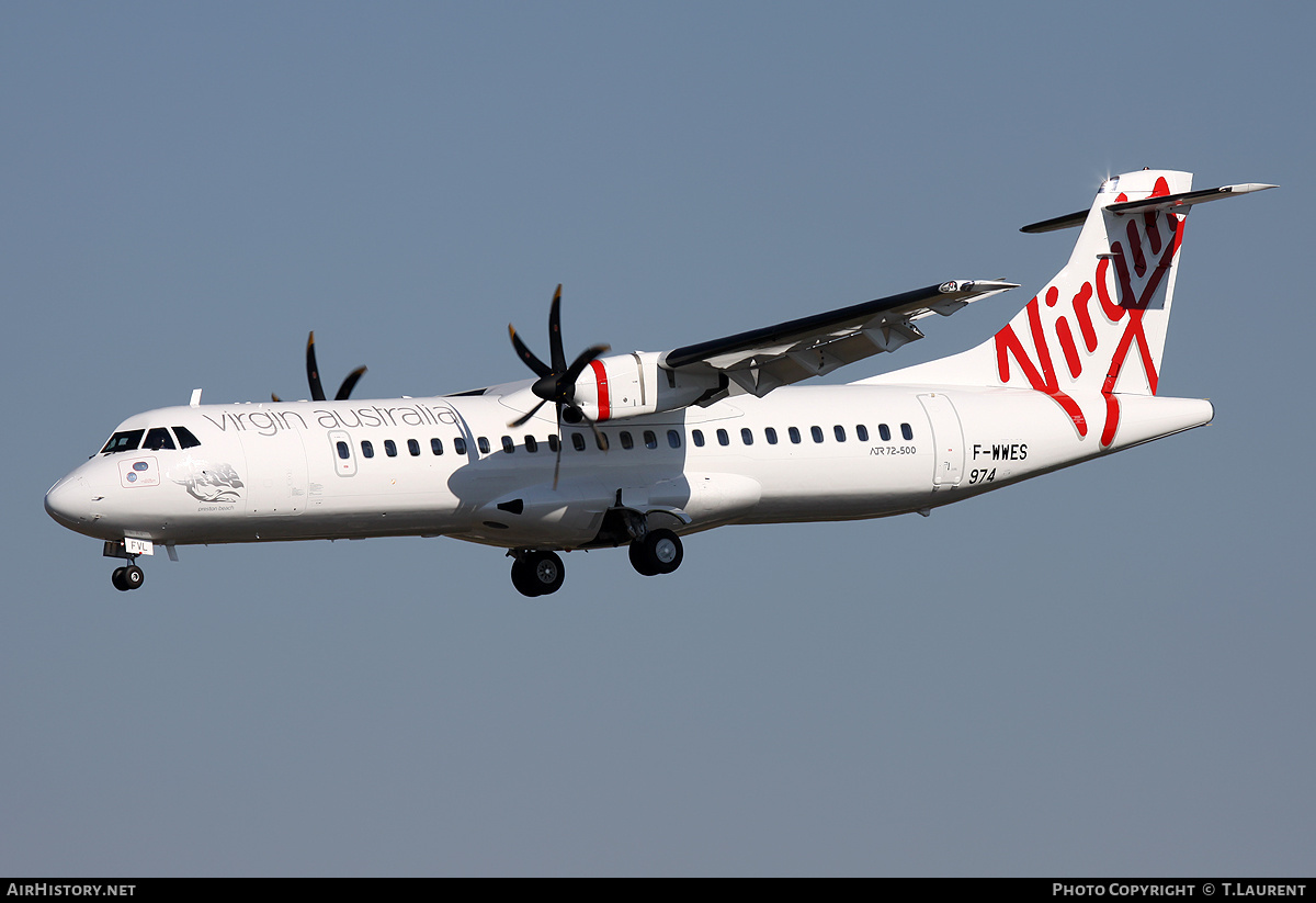 Aircraft Photo of F-WWES | ATR ATR-72-500 (ATR-72-212A) | Virgin Australia Airlines | AirHistory.net #231575