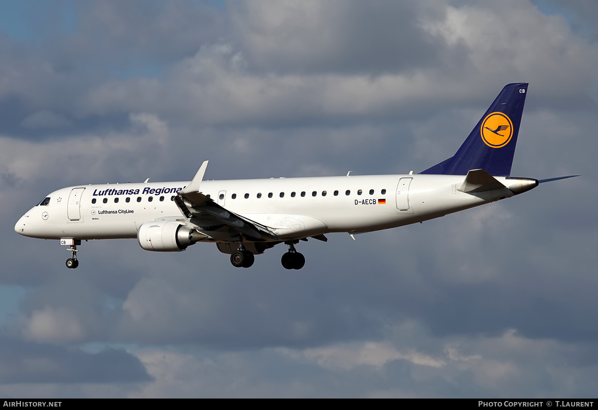 Aircraft Photo of D-AECB | Embraer 190LR (ERJ-190-100LR) | Lufthansa Regional | AirHistory.net #231642