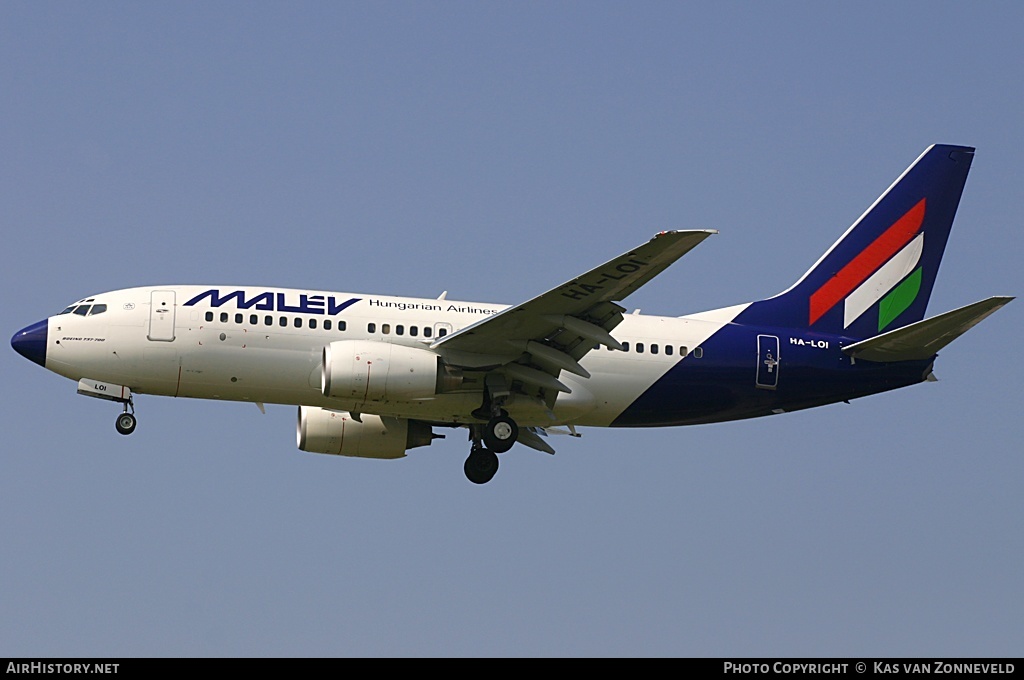 Aircraft Photo of HA-LOI | Boeing 737-7Q8 | Malév - Hungarian Airlines | AirHistory.net #231645