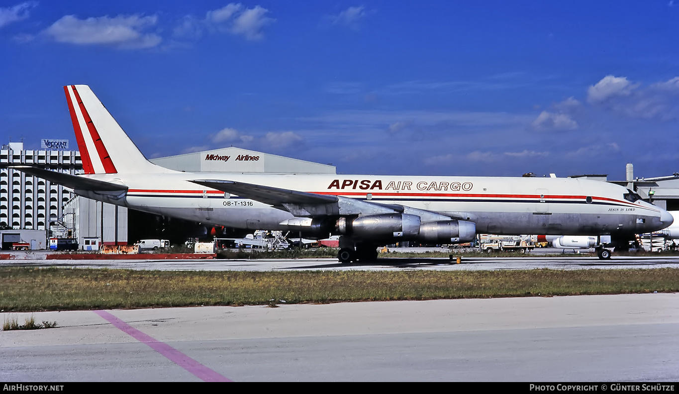 Aircraft Photo of OB-T-1316 | Douglas DC-8-33(F) | APISA Air Cargo | AirHistory.net #231817