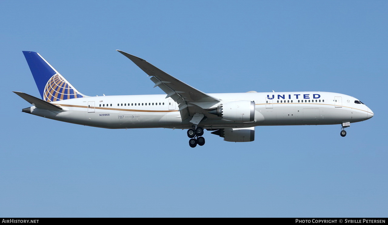 Aircraft Photo of N29968 | Boeing 787-9 Dreamliner | United Airlines | AirHistory.net #231868