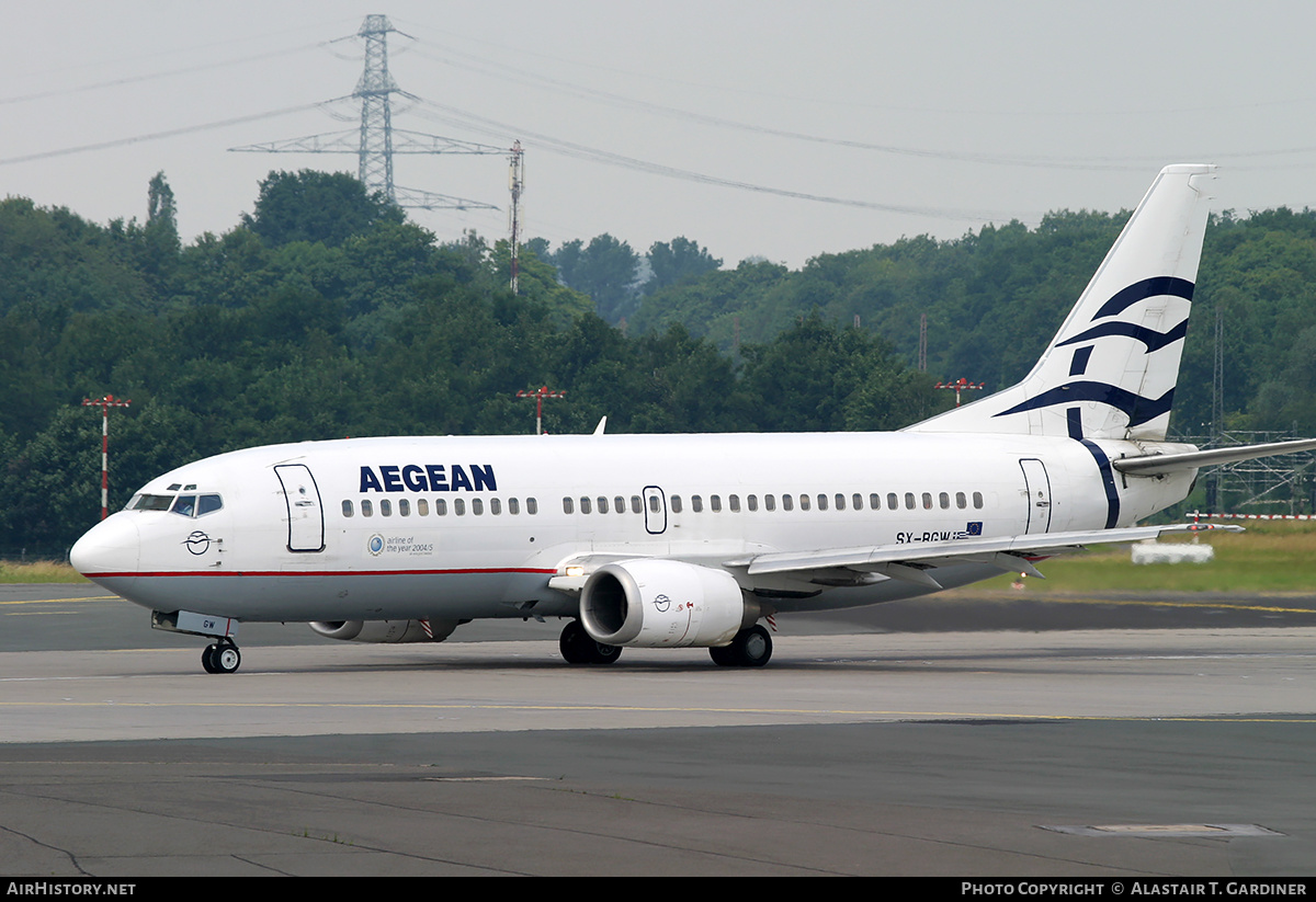 Aircraft Photo of SX-BGW | Boeing 737-31S | Aegean Airlines | AirHistory.net #232015
