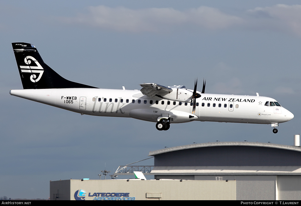 Aircraft Photo of F-WWEB | ATR ATR-72-600 (ATR-72-212A) | Air New Zealand Link | AirHistory.net #232254