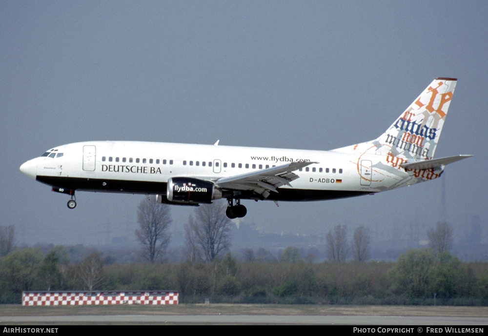 Aircraft Photo of D-ADBO | Boeing 737-31S | Deutsche BA | AirHistory.net #232370