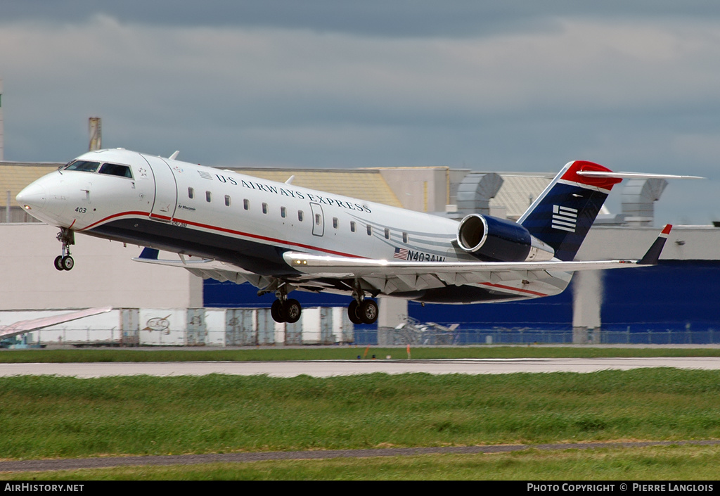 Aircraft Photo of N403AW | Bombardier CRJ-200ER (CL-600-2B19) | US Airways Express | AirHistory.net #232460