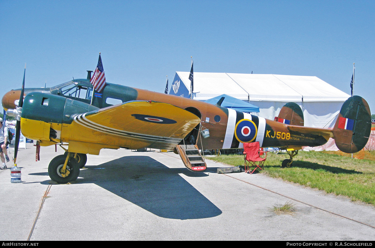 Aircraft Photo of N70GA / KJ508 | Beech D18S | UK - Air Force | AirHistory.net #232485