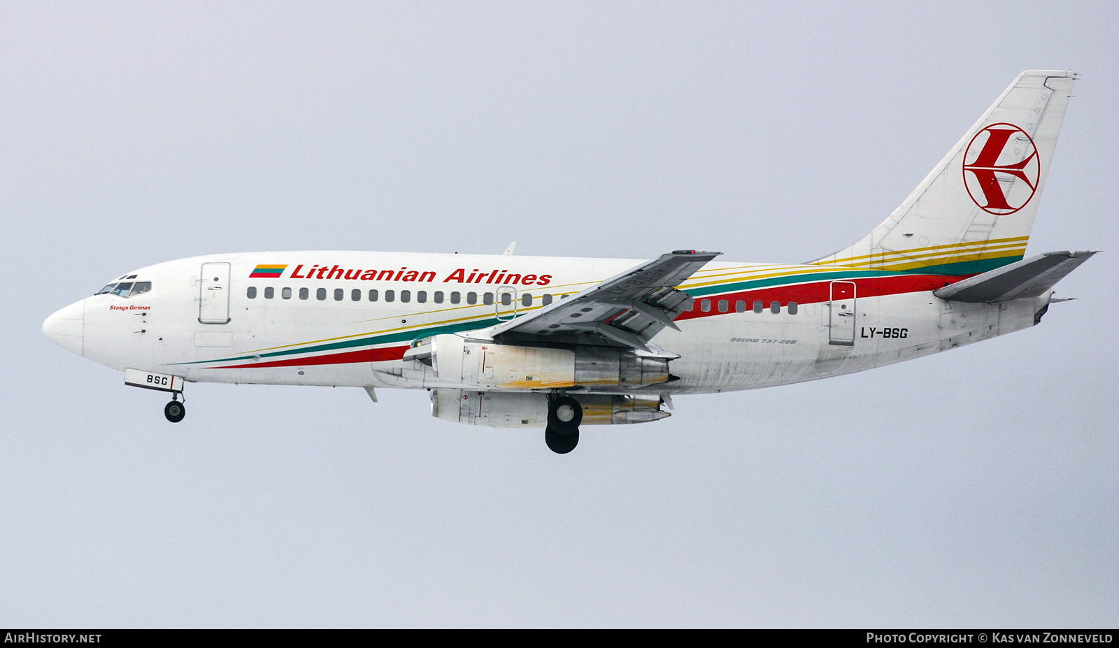 Aircraft Photo of LY-BSG | Boeing 737-2T2/Adv | Lithuanian Airlines | AirHistory.net #232487