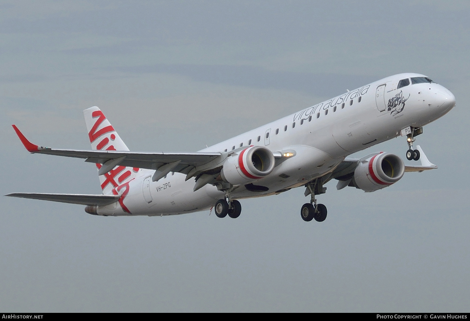 Aircraft Photo of VH-ZPG | Embraer 190AR (ERJ-190-100IGW) | Virgin Australia Airlines | AirHistory.net #232658