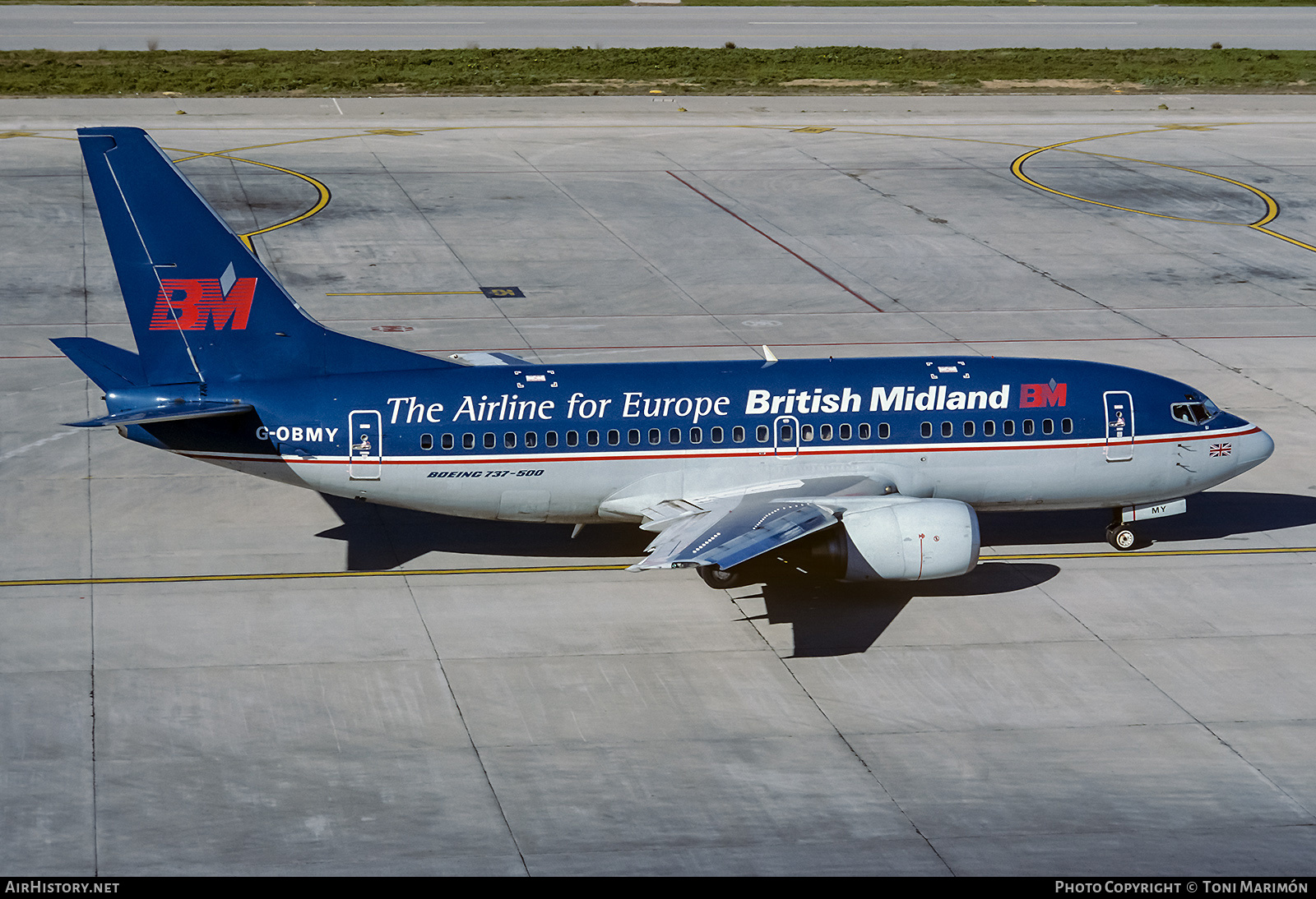 Aircraft Photo of G-OBMY | Boeing 737-59D | British Midland Airways - BMA | AirHistory.net #232801