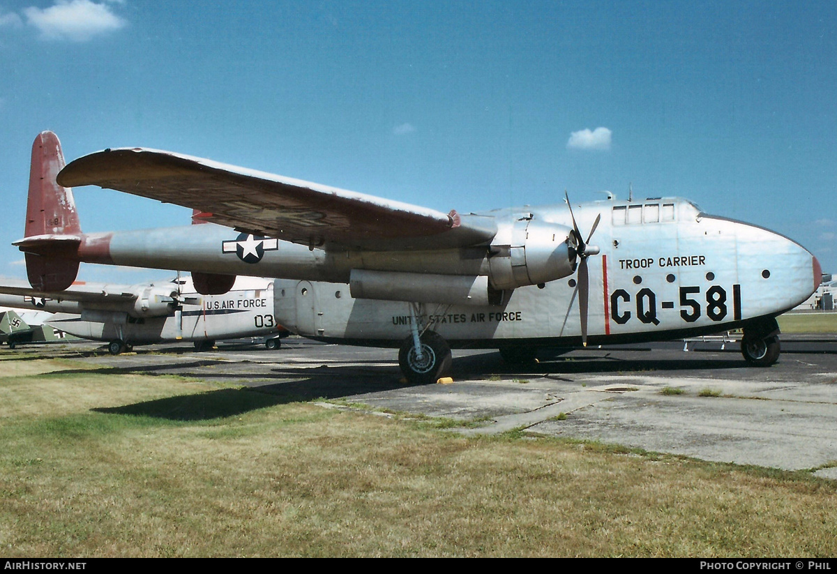 Aircraft Photo of 48-581 / 4851 | Fairchild C-82A Packet | USA - Air Force | AirHistory.net #232836