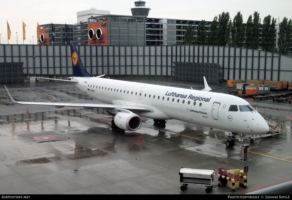 Aircraft Photo of D-AEBC | Embraer 195LR (ERJ-190-200LR) | Lufthansa Regional | AirHistory.net #233172