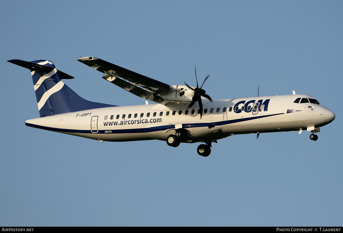 Aircraft Photo of F-GRPY | ATR ATR-72-500 (ATR-72-212A) | CCM Airlines - Compagnie Corse Méditerranée | AirHistory.net #233335