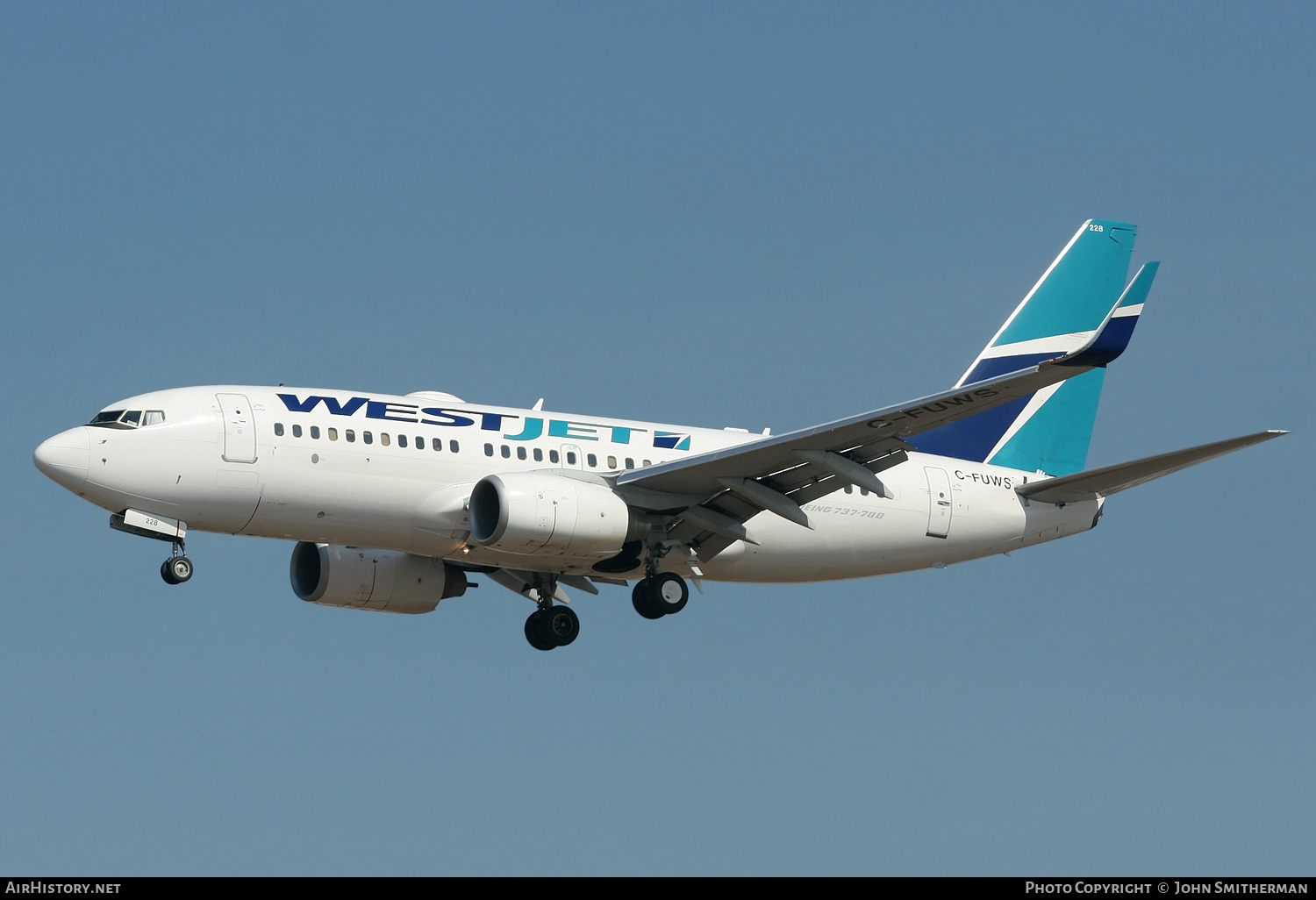 Aircraft Photo of C-FUWS | Boeing 737-7CT | WestJet | AirHistory.net #233375