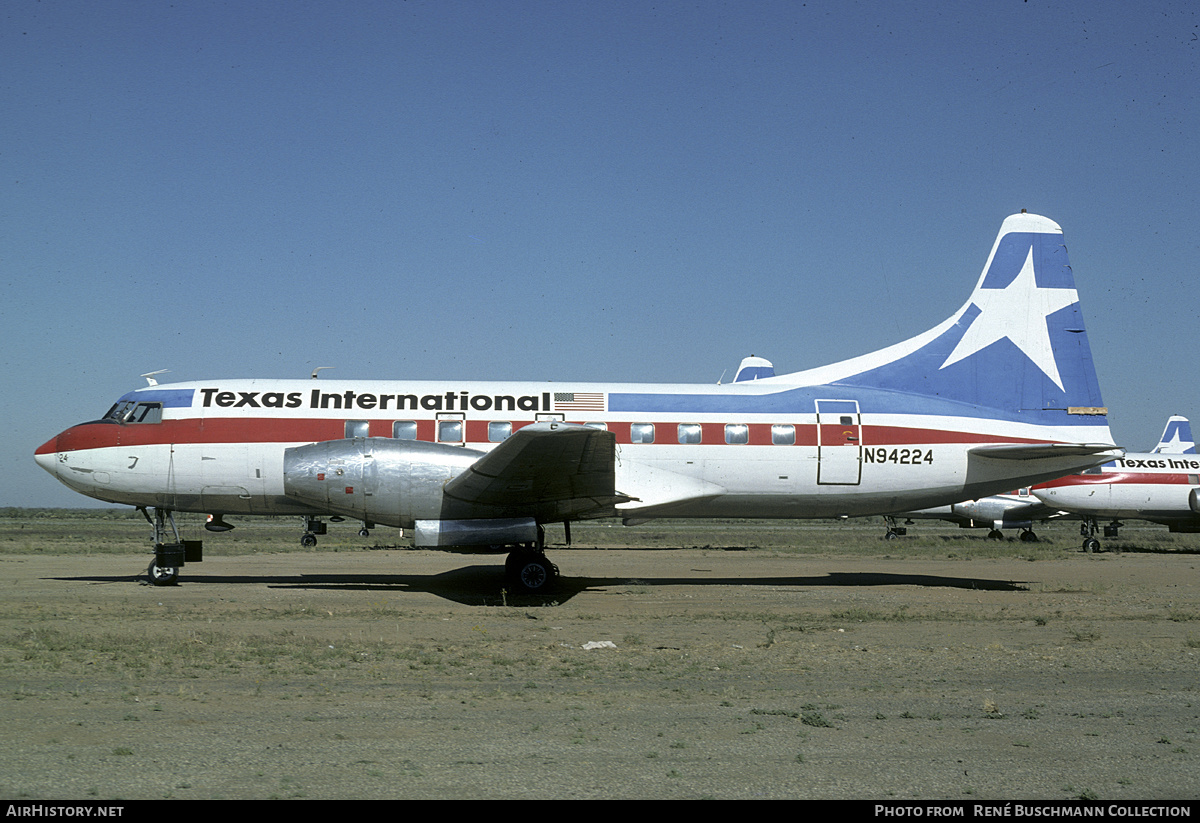 Aircraft Photo of N94224 | Convair 600 | Texas International Airlines | AirHistory.net #233380