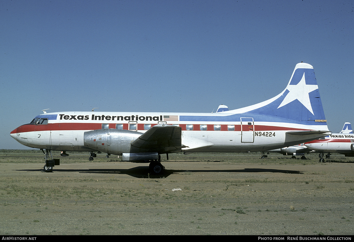 Aircraft Photo of N94224 | Convair 600 | Texas International Airlines | AirHistory.net #233380