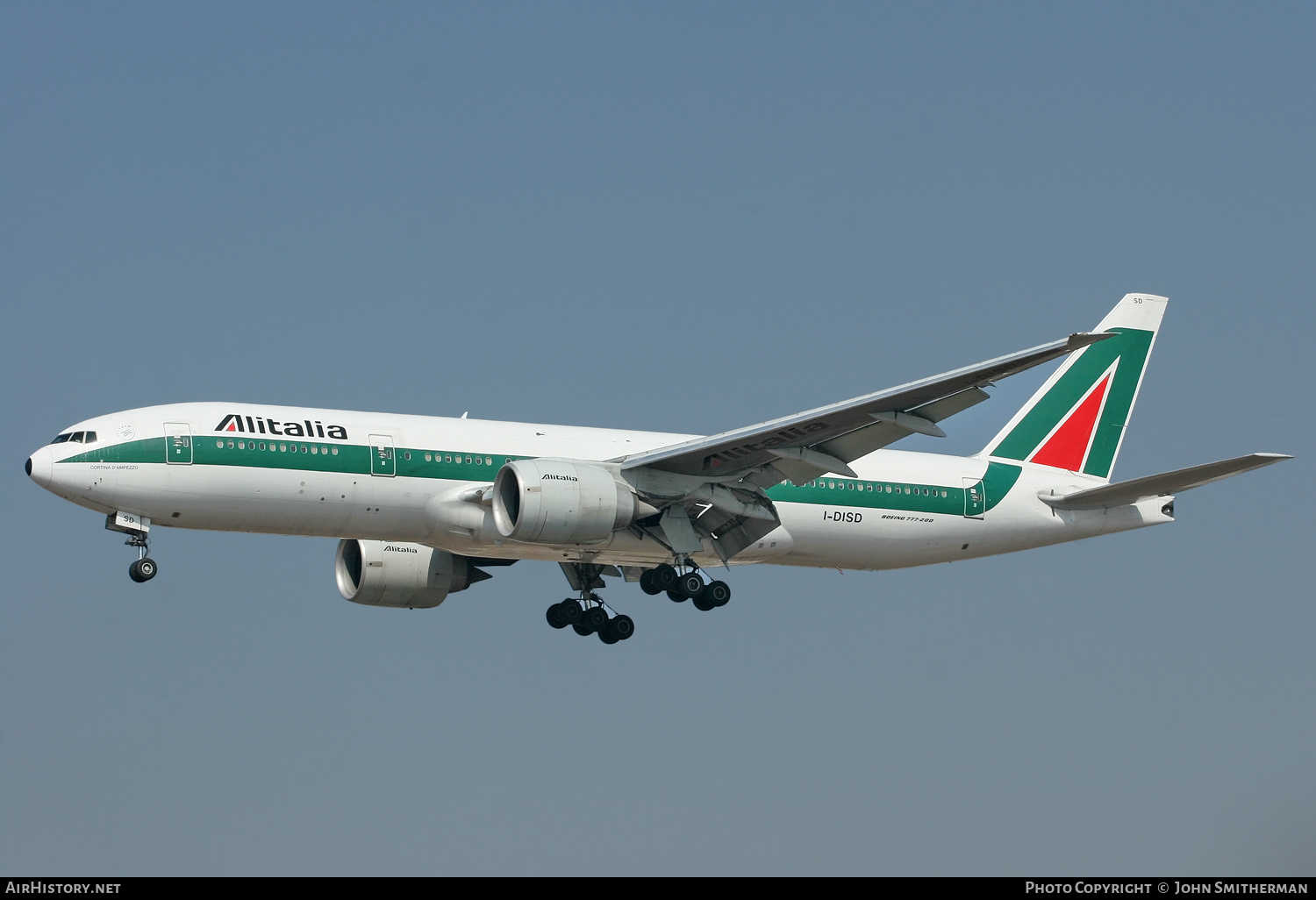 Aircraft Photo of I-DISD | Boeing 777-243/ER | Alitalia | AirHistory.net #233429
