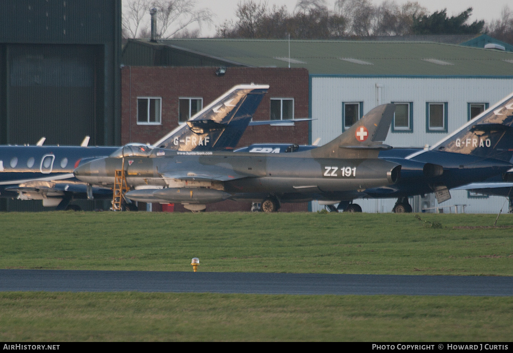 Aircraft Photo of ZZ191 | Hawker Hunter F58 | UK - Air Force | Switzerland - Air Force | AirHistory.net #233509