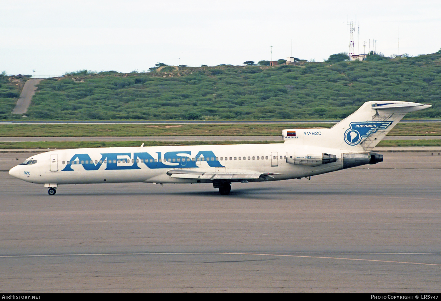 Aircraft Photo of YV-92C | Boeing 727-281/Adv | Avensa - Aerovías Venezolanas | AirHistory.net #233527