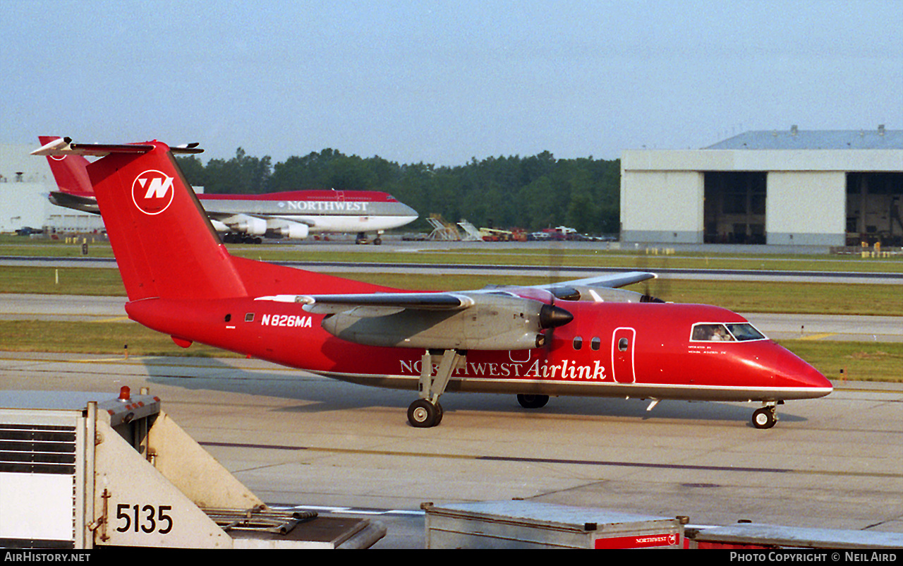 Aircraft Photo of N826MA | De Havilland Canada DHC-8-102 Dash 8 | Northwest Airlink | AirHistory.net #233830