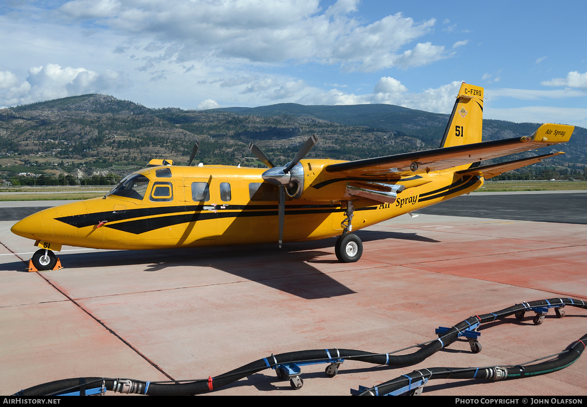 Aircraft Photo of C-FZRQ | North American Rockwell 690 Turbo Commander | Air Spray | AirHistory.net #233843
