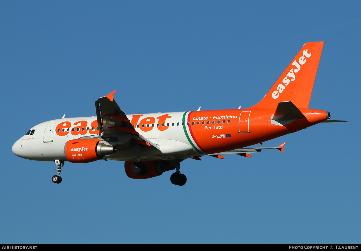 Aircraft Photo of G-EZIW | Airbus A319-111 | EasyJet | AirHistory.net #234093