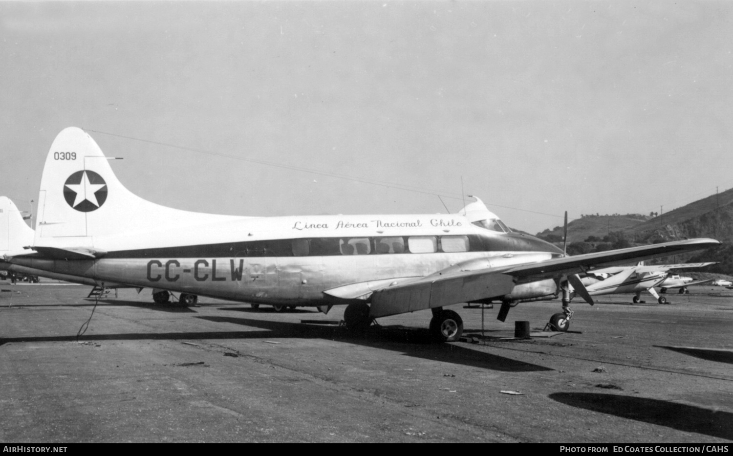 Aircraft Photo of CC-CLW | De Havilland D.H. 104 Dove 1 | LAN Chile - Línea Aérea Nacional | AirHistory.net #234164