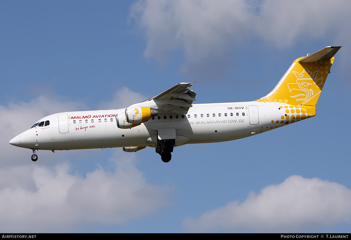 Aircraft Photo of SE-DSV | British Aerospace Avro 146-RJ100 | Malmö Aviation | AirHistory.net #234187