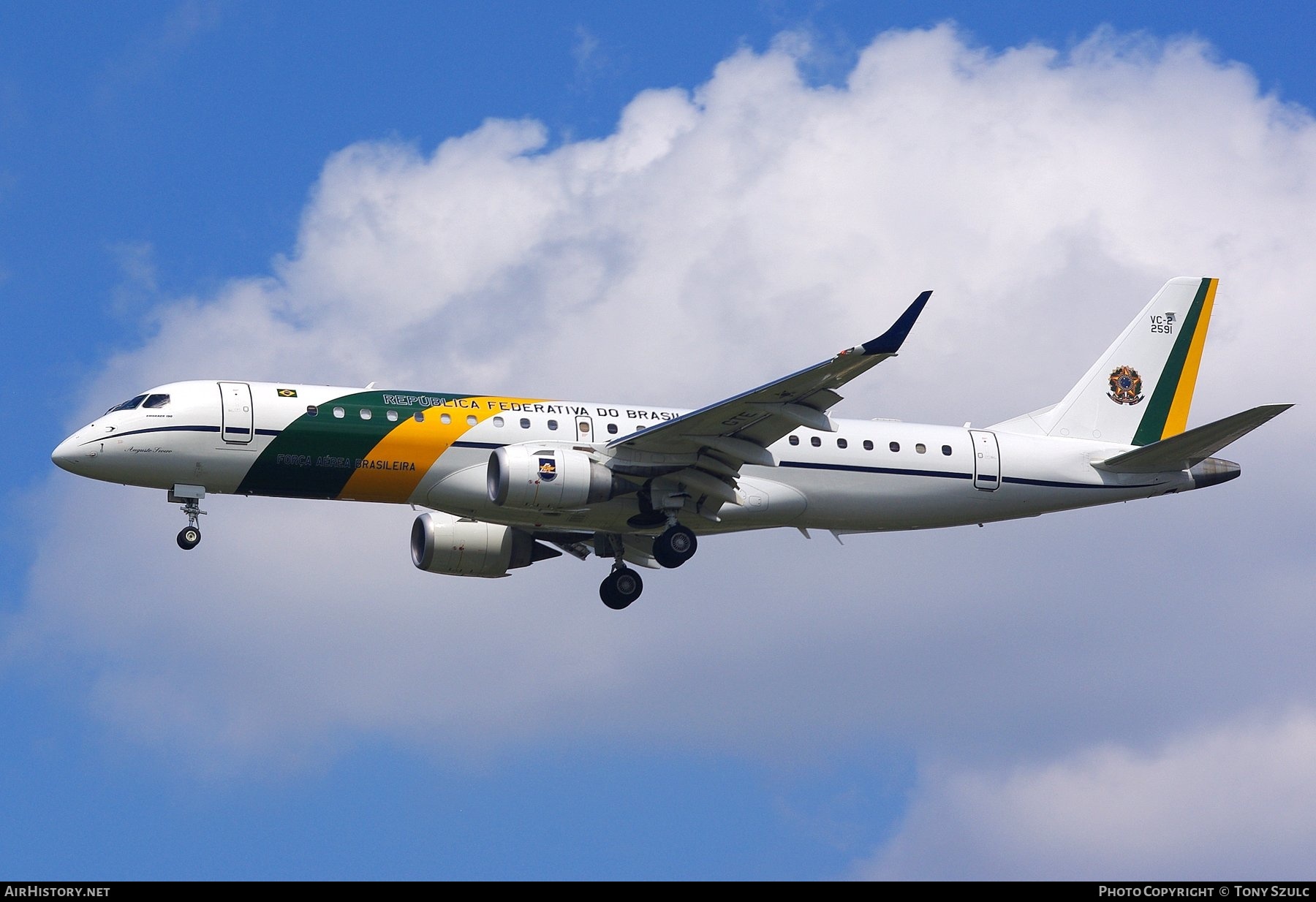 Aircraft Photo of 2591 | Embraer VC-2 (ERJ-190-100AR) | Brazil - Air Force | AirHistory.net #234348