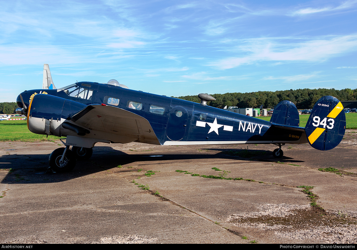 Aircraft Photo of G-BKRN / 43-35943 | Beech D18S | USA - Navy | AirHistory.net #234732