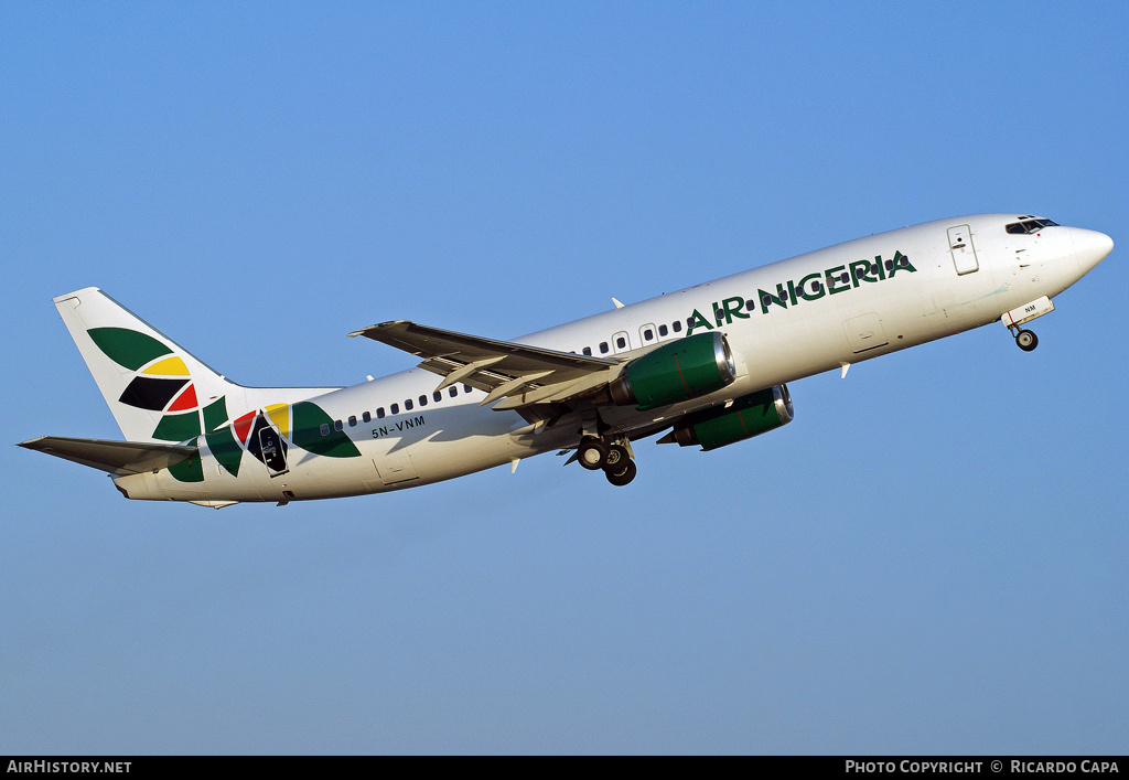 Aircraft Photo of 5N-VNM | Boeing 737-4Q8 | Air Nigeria | AirHistory.net #234792