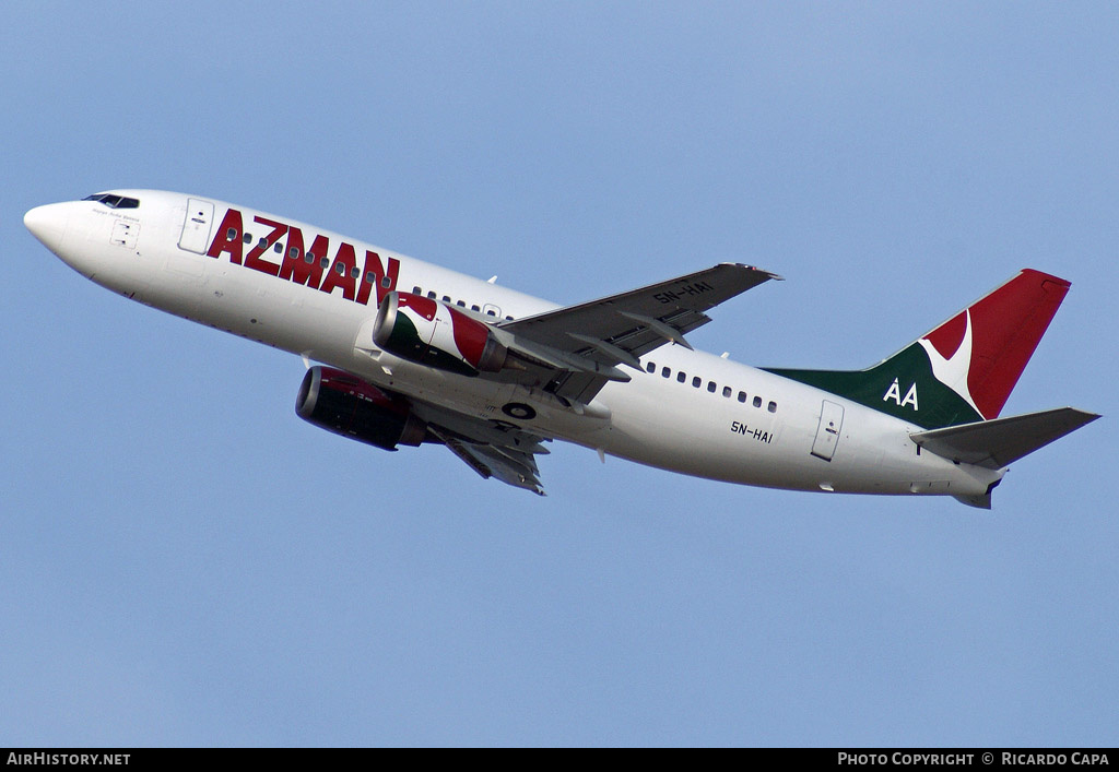 Aircraft Photo of 5N-HAI | Boeing 737-36N | Azman Air | AirHistory.net #234796
