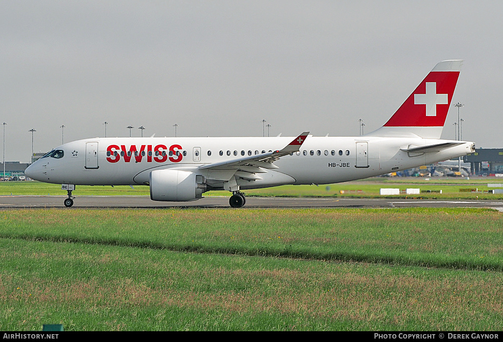 Aircraft Photo of HB-JBE | Bombardier CSeries CS100 (BD-500-1A10) | Swiss International Air Lines | AirHistory.net #235016