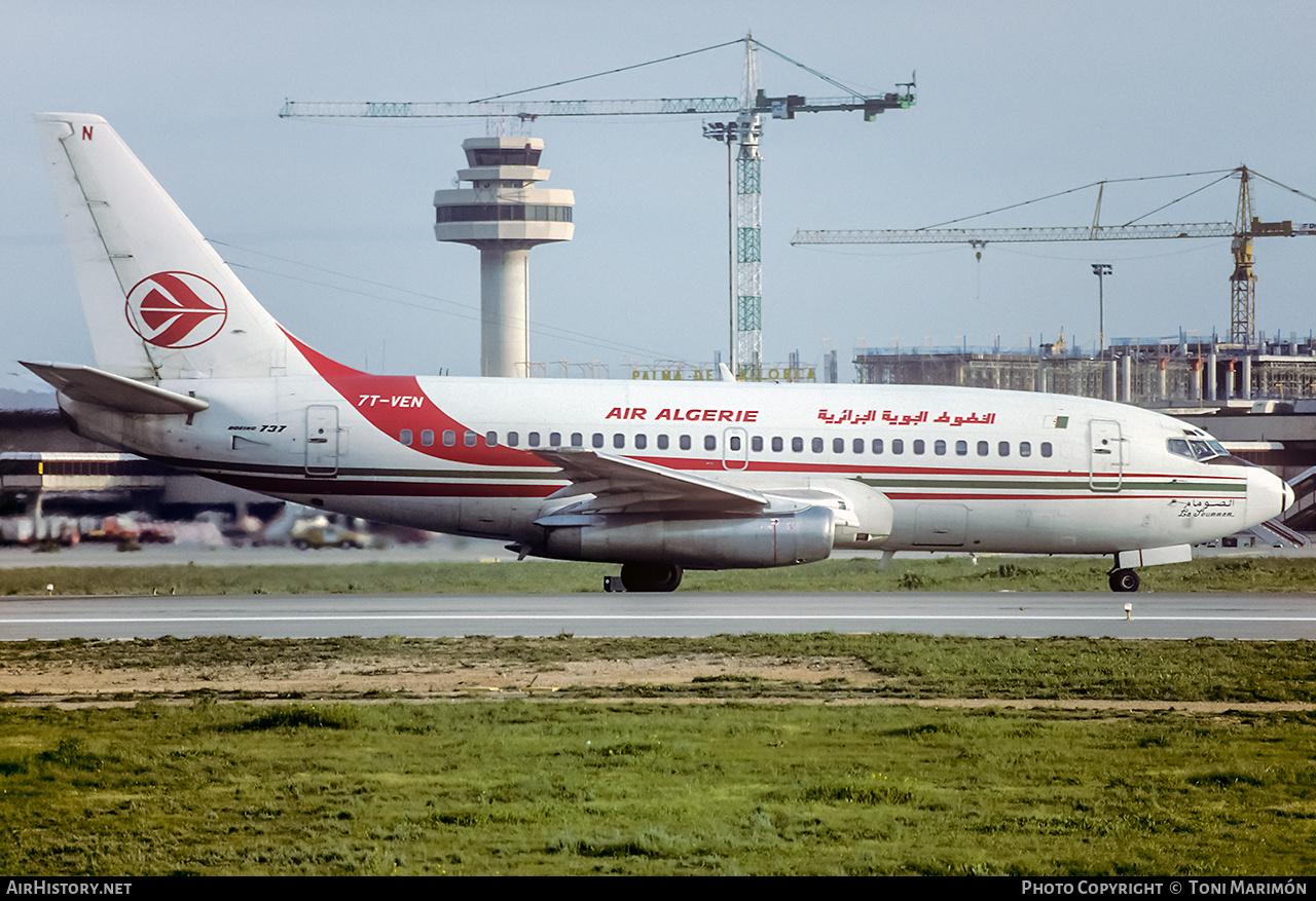 Aircraft Photo of 7T-VEN | Boeing 737-2D6/Adv | Air Algérie | AirHistory.net #235123